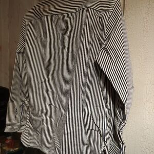 Gustin Black and White Man 's shirt